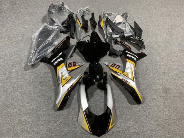 2015-2019 Silver Yellow Glossy Black Yamaha YZF 1000 R1 Motorcycle Fairings UK