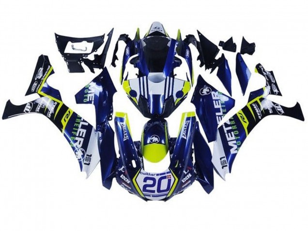 2015-2019 White Blue Yellow Black Yamaha YZF 1000 R1 Motorcycle Fairings UK