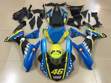 Buy 2015-2019 Blue Yellow Black Shark 46 Yamaha YZF 1000 R1 Motorcycle Fairings UK