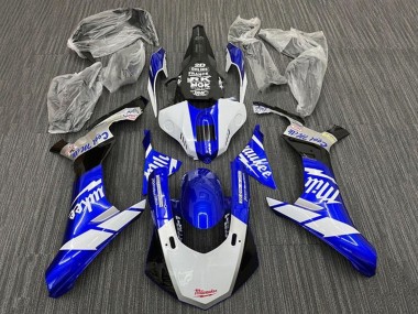 Buy 2015-2019 White Blue Black Milwaukee Yamaha YZF 1000 R1 Motorcycle Fairings UK