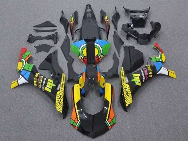 2015-2019 Black Green White Yellow Red Black Color Wheel HP Yamaha YZF 1000 R1 Motorcycle Fairings UK