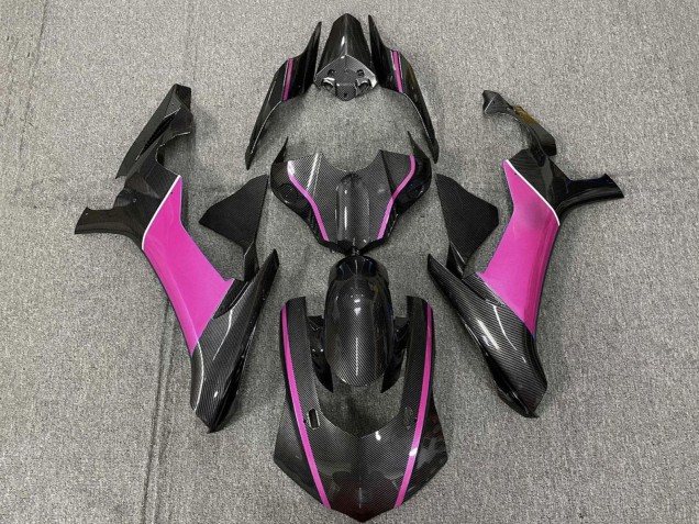 2015-2019 Faux Carbon Fiber Pink Yamaha YZF 1000 R1 Motorcycle Fairings UK