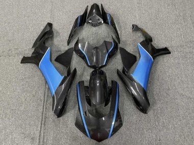 Buy 2015-2019 Faux Carbon Fiber Light Blue Yamaha YZF 1000 R1 Motorcycle Fairings UK