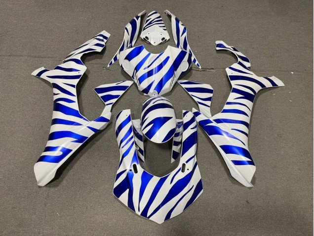 2015-2019 White Blue Zebra Yamaha YZF 1000 R1 Motorcycle Fairings UK