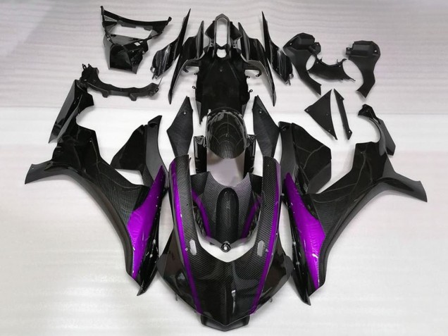 2015-2019 Faux Carbon Fiber Purple Yamaha YZF 1000 R1 Motorcycle Fairings UK
