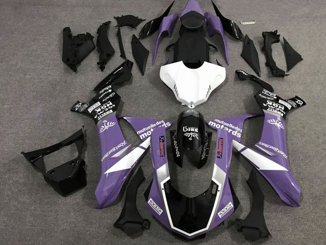 2015-2019 Purple White Glossy Black Motul SAM Yamaha YZF 1000 R1 Motorcycle Fairings UK
