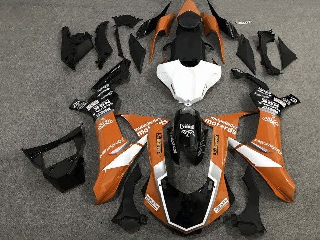 2015-2019 Orange White Glossy Black Yamaha YZF 1000 R1 Motorcycle Fairings UK