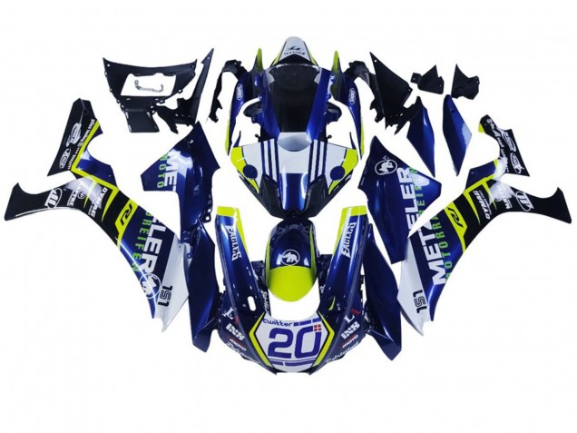 2020-2025 White Blue Yellow Black Yamaha YZF 1000 R1 Motorcycle Fairings UK