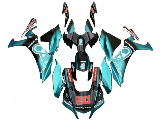 2020-2025 Turquoise Blue Matte Black Petronas Yamaha YZF 1000 R1 Motorcycle Fairings UK