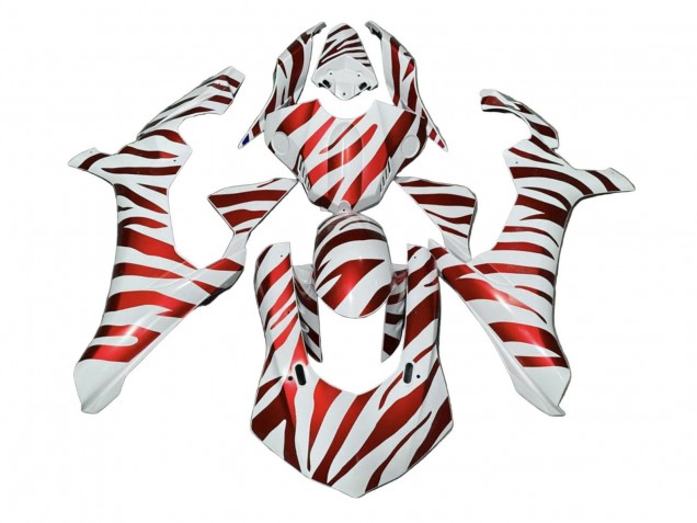2020-2025 White Red Zebra Yamaha YZF 1000 R1 Motorcycle Fairings UK