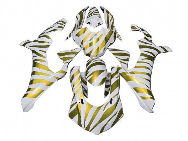 2020-2025 White Gold Zebra Yamaha YZF 1000 R1 Motorcycle Fairings UK