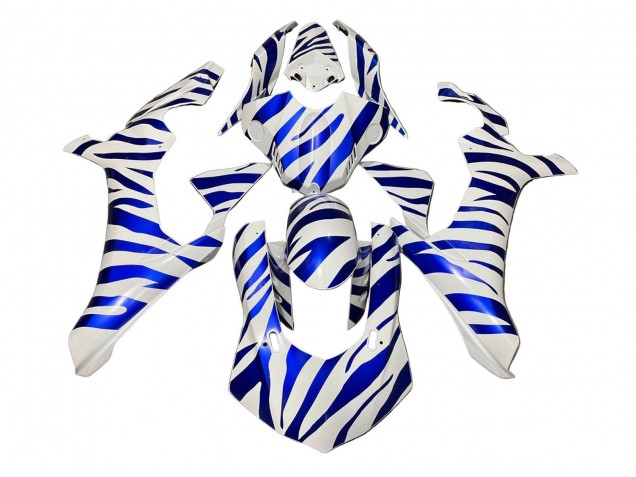 2020-2025 White Blue Zebra Yamaha YZF 1000 R1 Motorcycle Fairings UK