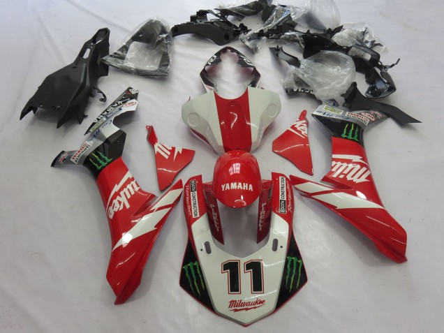 2020-2025 White Red Black Green Monster Milwaukee Yamaha YZF 1000 R1 Motorcycle Fairings UK