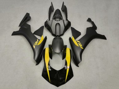 Buy 2020-2025 Glossy Black Matte Black Yellow Yamaha YZF 1000 R1 Motorcycle Fairings UK