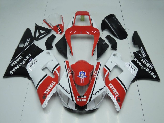 1998-1999 Red White Glossy Black Petronas Yamalube Yamaha YZF 1000 R1 Motorcycle Fairings UK
