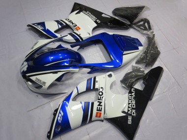 Buy 1998-1999 White Blue Glossy Black ENEOS Semakin Didepan Yamaha YZF 1000 R1 Motorcycle Fairings UK