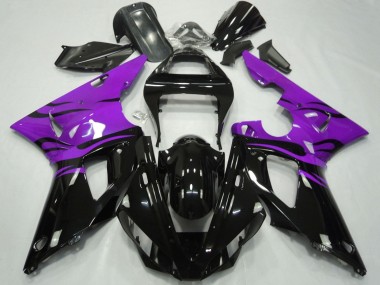 Buy 2000-2001 Purple Glossy Black Flame Yamaha YZF 1000 R1 Motorcycle Fairings UK