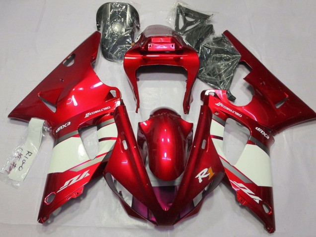 2000-2001 Red White Silver Yamaha YZF 1000 R1 Motorcycle Fairings UK
