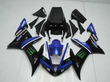 Buy 2002-2003 Blue White Black Green Motul Green Monster Yamaha YZF 1000 R1 Motorcycle Fairings UK