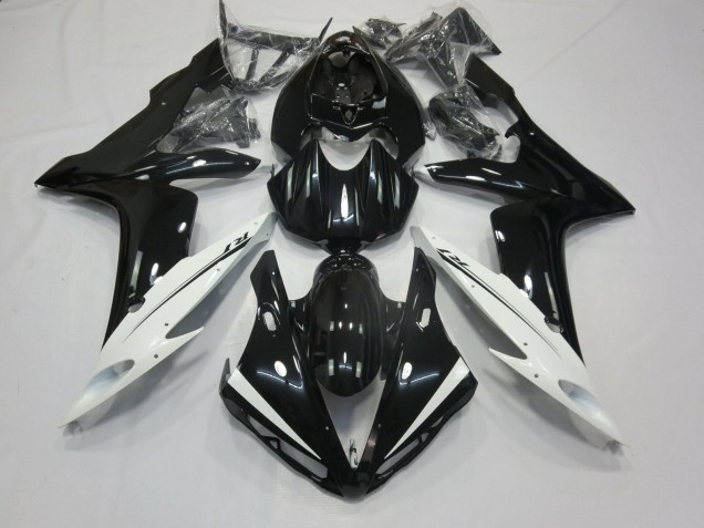 2004-2006 Glossy Black White Yamaha YZF 1000 R1 Motorcycle Fairings UK