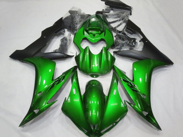 2004-2006 Green Matte Black Yamaha YZF 1000 R1 Motorcycle Fairings UK