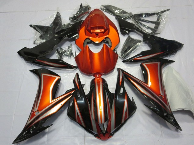 2004-2006 Orange Glossy Black Yamaha YZF 1000 R1 Motorcycle Fairings UK