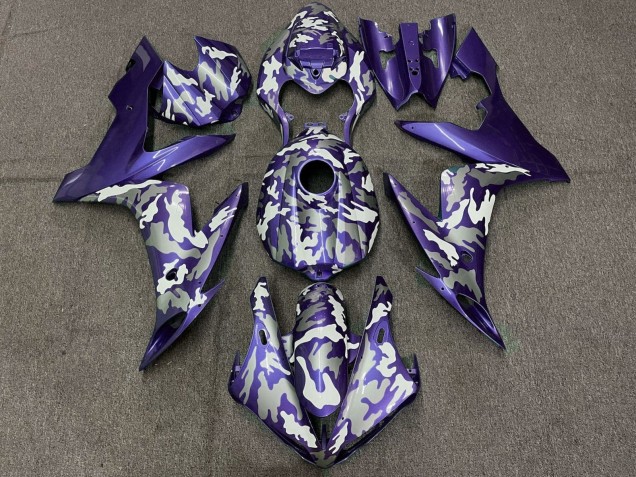 2004-2006 Purple White Grey Camouflage Yamaha YZF 1000 R1 Motorcycle Fairings UK