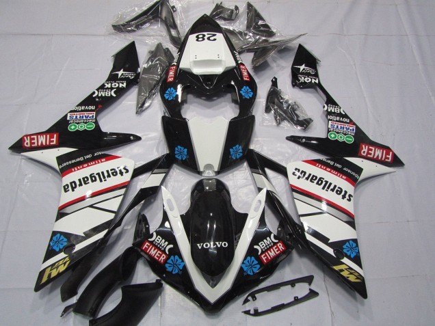 2007-2008 Glossy Black White Red Blue Volvo Sterilgarda Fimer Yamaha YZF 1000 R1 Motorcycle Fairings UK