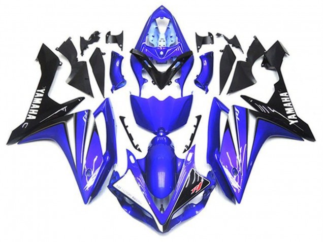 2007-2008 Blue White Black Yamaha YZF 1000 R1 Motorcycle Fairing Kits UK