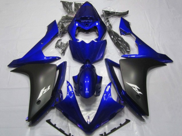 2007-2008 Blue Matte Black Yamaha YZF 1000 R1 Motorcycle Fairings UK
