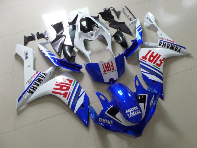 2007-2008 White Blue Red Fiat Yamaha YZF 1000 R1 Motorcycle Fairing UK