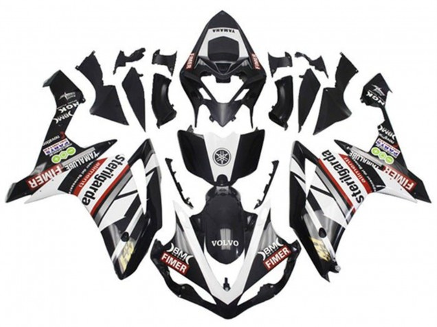 2007-2008 White Red Black Volvo Fimer Yamalube Sterilgarda Yamaha YZF 1000 R1 Motorcycle Fairings UK