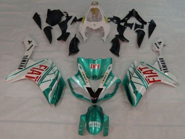 Buy 2007-2008 White Green Red Fiat Yamaha YZF 1000 R1 Motorcycle Fairings UK