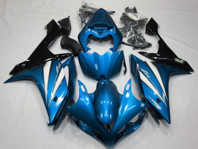 2007-2008 Blue White Black Yamaha YZF 1000 R1 Motorcycle Fairings UK