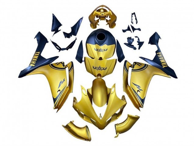 2007-2008 Gold Blue Yamaha YZF 1000 R1 Motorcycle Fairings UK