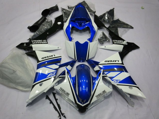 2007-2008 White Blue Black Layerd Yamaha YZF 1000 R1 Motorcycle Fairings UK