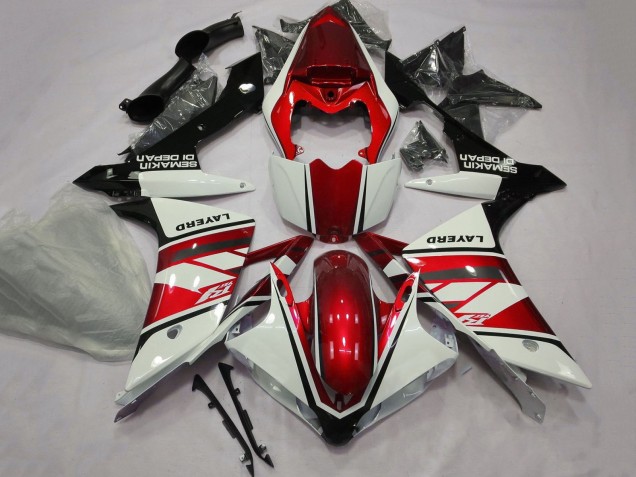2007-2008 White Red Black Layerd Yamaha YZF 1000 R1 Motorcycle Fairings UK