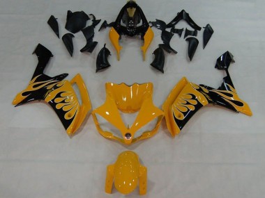 Buy 2007-2008 Yellow Black Flame Yamaha YZF 1000 R1 Motorcycle Fairings UK