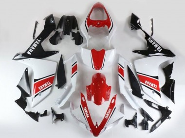 Buy 2007-2008 White Red Black Stripe Yamaha YZF 1000 R1 Motorcycle Fairings UK