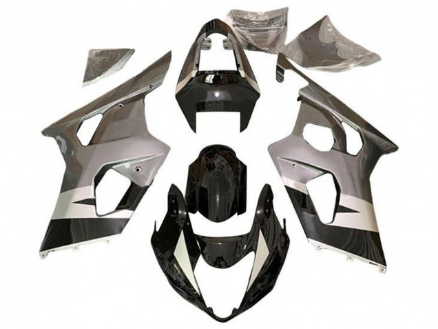 2004-2005 Silver Glossy Black Suzuki GSXR 600 / GSXR 750 Motorcycle Fairings UK