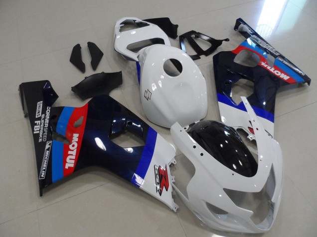 2004-2005 White Blue Red Black Motul Suzuki GSXR 600 / GSXR 750 Motorcycle Fairings UK