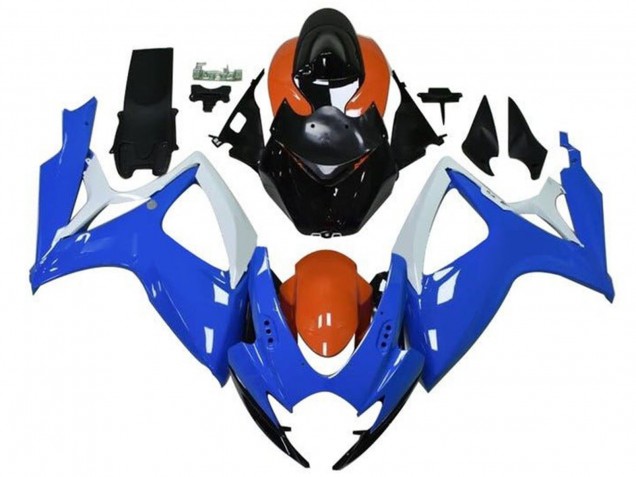 2006-2007 Orange Blue White Black Suzuki GSXR 600 / GSXR 750 Motorcycle Fairings UK