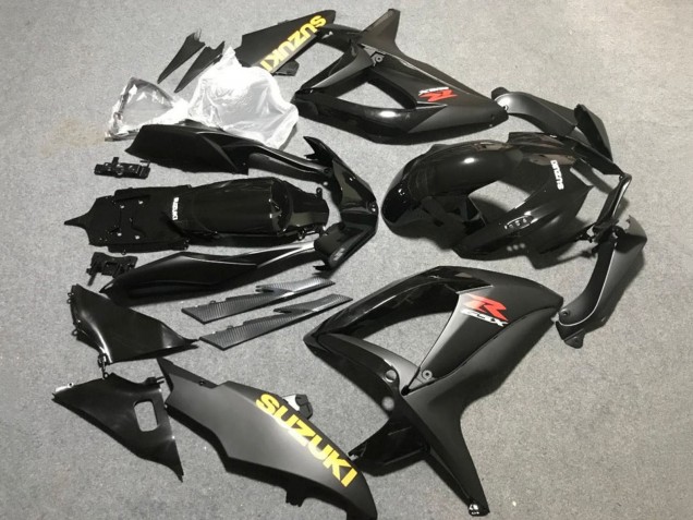 2006-2007 Matte Black Glossy Black Yellow Suzuki GSXR 600 / GSXR 750 Motorcycle Fairings UK