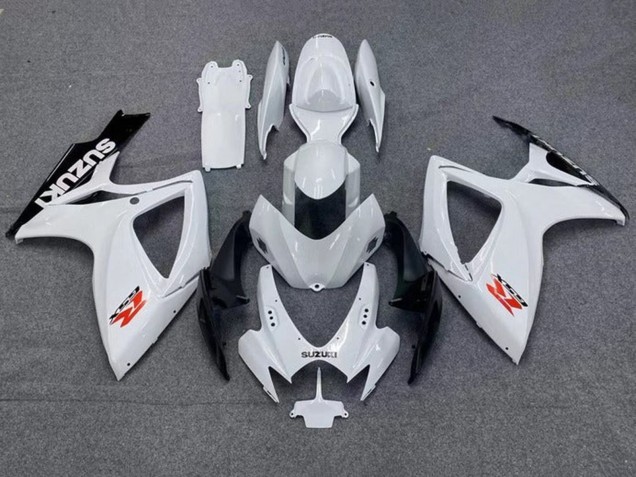 2006-2007 White Black Red Suzuki GSXR 600 / GSXR 750 Motorcycle Fairings UK