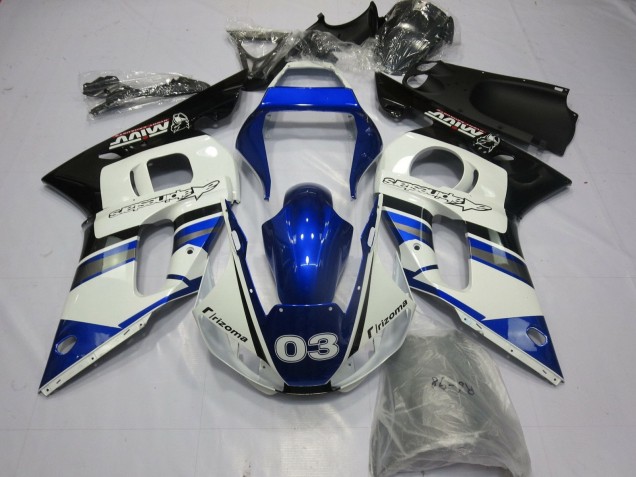 1998-2002 White Blue Glossy Black Rizoma 03 Yamaha YZF R6 Motorcycle Fairings UK