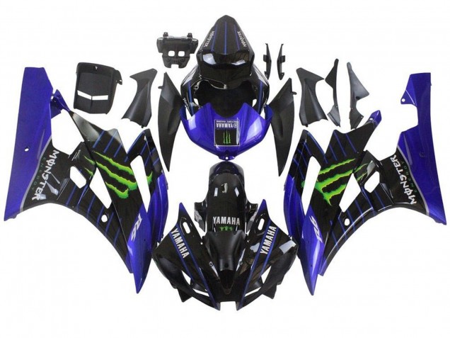 2006-2007 Blue Black Green Monster Yamaha YZF R6 Motorcycle Fairings UK