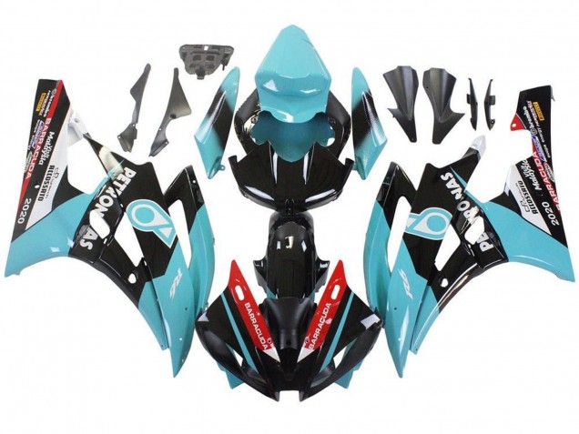 2006-2007 Light Blue Red White Back Petronas Yamaha YZF R6 Motorcycle Fairings UK