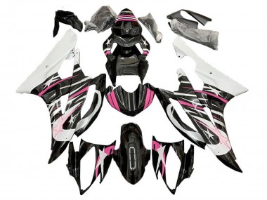 Buy 2006-2007 White Pink Black Star Flame Yamaha YZF R6 Motorcycle Fairings UK