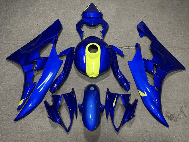 2006-2007 Blue Yellow Yamaha YZF R6 Motorcycle Fairings UK