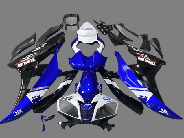 2006-2007 White Blue Glossy Black Yamalube Yamaha YZF R6 Motorcycle Fairings UK